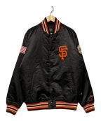 FTC×SAN FRANCISCO GIANTS×New Eraエフティーシー×サンフランシスコジャイアンツ×ニューエラ）の古着「SF NYLON VARSITY JACKET / ナイロンスタジャン」｜ブラック