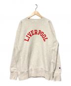 Champion REVERSE WEAVEチャンピオン リバース ウィーブ）の古着「LIVERPOOL ロゴリバースウィーブクルーネックスウェット」｜グレー