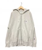 Champion REVERSE WEAVE×BEAMSチャンピオン リバース ウィーブ×ビームス）の古着「リバースウィーブジップパーカー」｜グレー