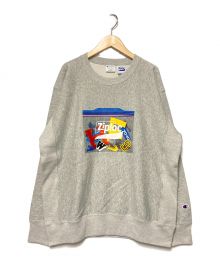 Champion REVERSE WEAVE×BEAMS×Ziploc(R)（チャンピオン リバース ウィーブ×ビームス）の古着「ロゴリバースウィーブクルーネックスウェット」｜グレー