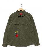 SUPREMEシュプリーム）の古着「21AW Gonz Corduroy Work Shirt / コーデュロイワークシャツ」｜カーキ