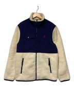 POLO RALPH LAURENポロ・ラルフローレン）の古着「ハイブリッドフリースジャケット」｜ホワイト×ネイビー