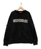 SUPREMEシュプリーム）の古着「21AW Shattered Logo Crewneck / クルーネックスウェット」｜ブラック