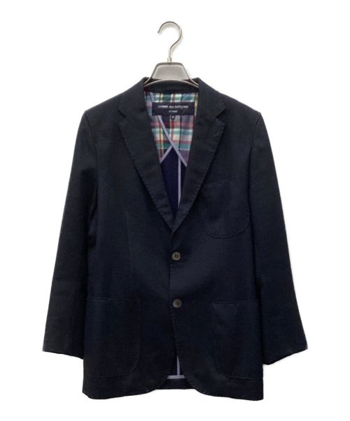 COMME des GARCONS HOMME（コムデギャルソン オム）COMME des GARCONS HOMME (コムデギャルソン オム) リネン混ジャケット ネイビー サイズ:Sの古着・服飾アイテム