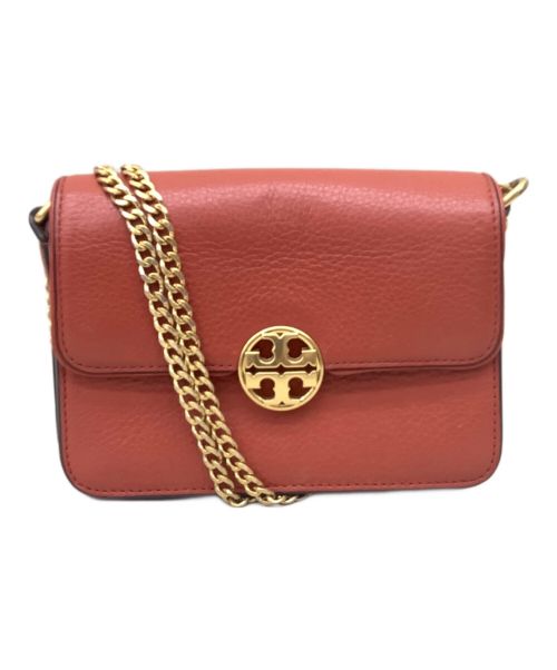 TORY BURCH（トリーバーチ）TORY BURCH (トリーバーチ) チェーンショルダーバッグ オレンジ×ゴールドの古着・服飾アイテム