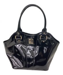 FENDI（フェンディ）の古着「エナメルハンドバッグ 2435-8BH121-LAZ-048」｜ブラック