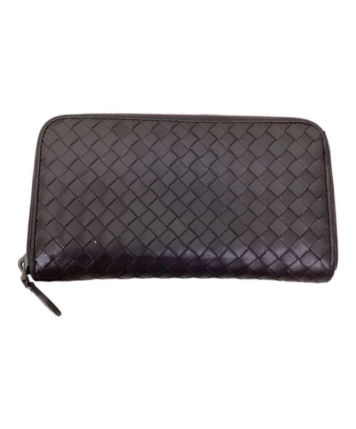 BOTTEGA VENETA（ボッテガベネタ）BOTTEGA VENETA (ボッテガベネタ) ラウンドファスナ長財布 ブラウンの古着・服飾アイテム