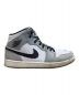 中古・古着 NIKE (ナイキ) ミッドカットスニーカー　Nike Air Jordan 1（エアジョーダン1 ）Mid グレー×ホワイト サイズ:US8：9000円