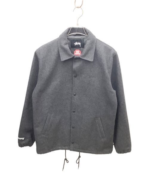 stussy（ステューシー）stussy (ステューシー) コーチジャケット グレー サイズ:Lの古着・服飾アイテム