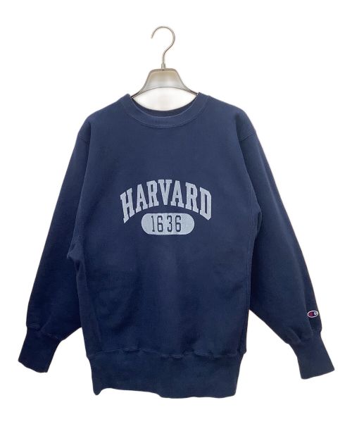 Champion REVERSE WEAVE（チャンピオン リバース ウィーブ）Champion REVERSE WEAVE (チャンピオン リバース ウィーブ) Champion REVERSE WEAVE HARVARD クルーネックスウェット メキシコ製 90s～00s ネイビー サイズ:Mの古着・服飾アイテム