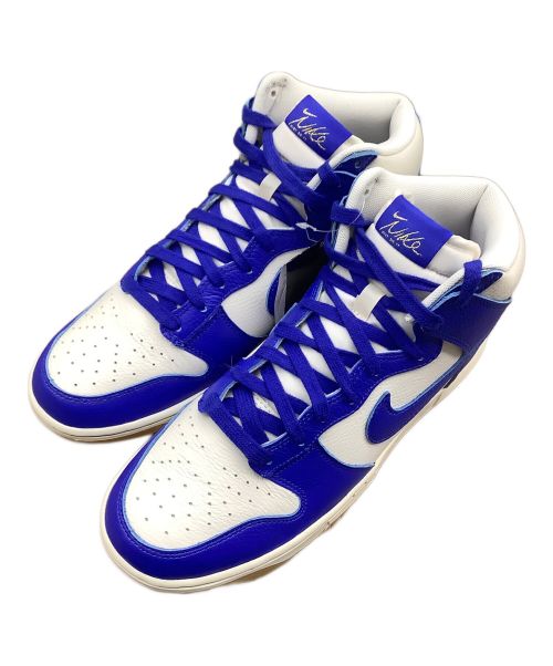 NIKE（ナイキ）NIKE (ナイキ) DUNK HIGH レトロ SE 未使用 ブルー×ホワイト サイズ:US9 未使用品の古着・服飾アイテム