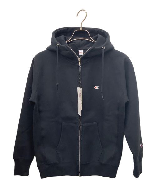 Champion REVERSE WEAVE（チャンピオン リバース ウィーブ）Champion REVERSE WEAVE (チャンピオン リバース ウィーブ) ジップパーカー ブラック サイズ:M 未使用品の古着・服飾アイテム