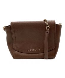 FURLA（フルラ）の古着「フラップチェーンショルダーバッグ」｜ブラウン