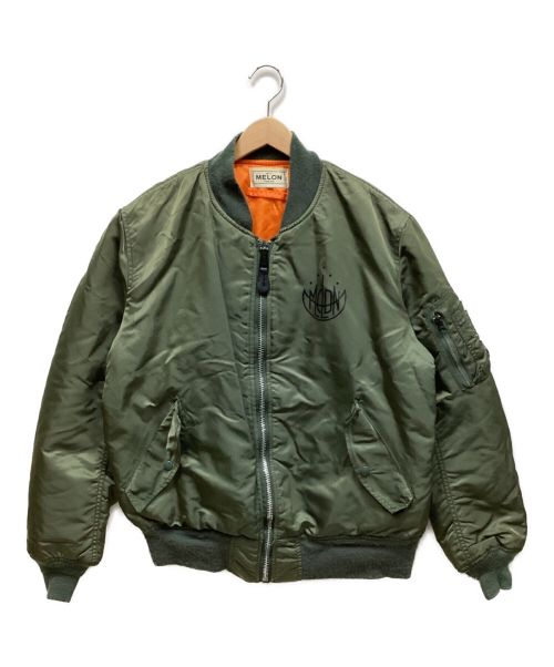 ALPHA INDUSTRIES（アルファインダストリーズ）ALPHA INDUSTRIES (アルファインダストリーズ) melon (melon) MA-1ジャケット オリーブ サイズ:Lの古着・服飾アイテム