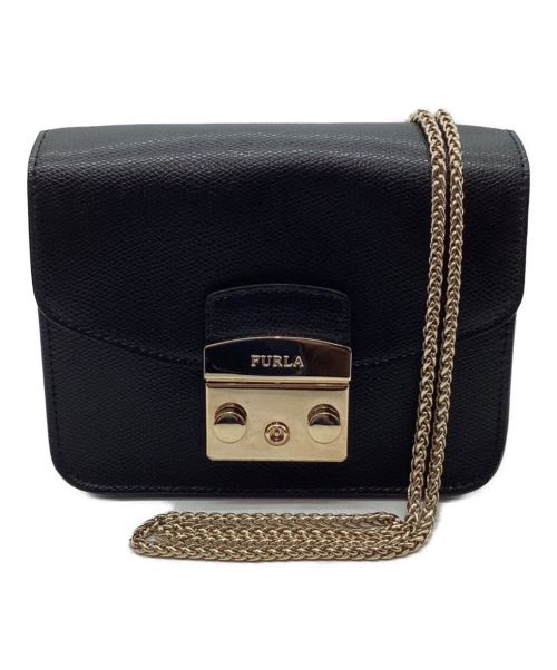 FURLA（フルラ）FURLA (フルラ) チェーンショルダーバッグ ブラックの古着・服飾アイテム