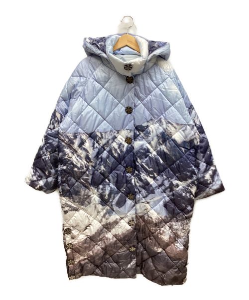 YELLO（イエロー）YELLO (イエロー) SNOWY MOUNTAIN PUFFER COAT ブルー サイズ:Fの古着・服飾アイテム