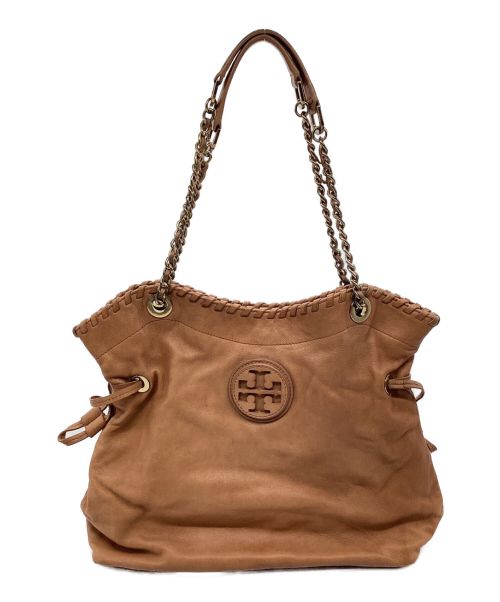 TORY BURCH（トリーバーチ）TORY BURCH (トリーバーチ) レザーバッグ ブラウンの古着・服飾アイテム