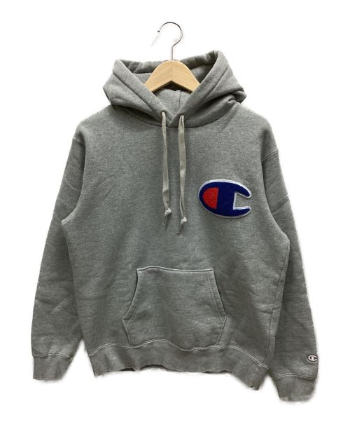 Champion（チャンピオン）Champion (チャンピオン) プルオーバーパーカー グレー サイズ:LARGEの古着・服飾アイテム