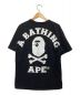 BAPE BY A BATHING APE (ベイプバイアベイシングエイプ) ロゴカットソー ブラック×ホワイト サイズ:XL：4480円