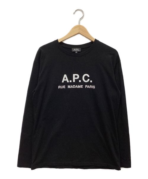 A.P.C.（アーペーセー）A.P.C. (アー・ペー・セー) ロングスリーブカットソー ブラック サイズ:XSの古着・服飾アイテム