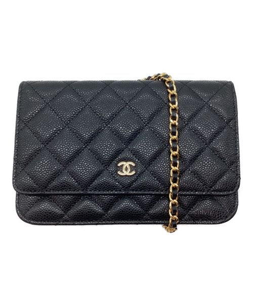 CHANEL（シャネル）CHANEL (シャネル) チェーンショルダーバッグ ブラックの古着・服飾アイテム