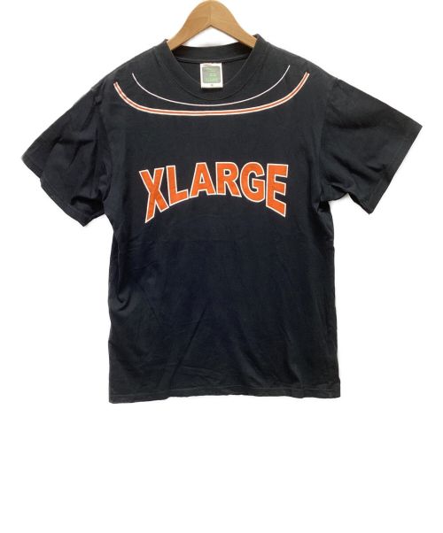 X-LARGE（エクストララージ）X-LARGE (エクストララージ) カットソー ブラック×オレンジ サイズ:Mの古着・服飾アイテム