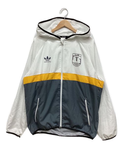 adidas Originals（アディダスオリジナル）adidas Originals (アディダスオリジナル) LLSB (LLSB) ジャケットフーディー ホワイト×グレー サイズ:Lの古着・服飾アイテム