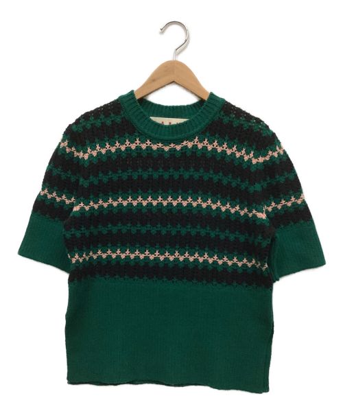 MARNI（マルニ）MARNI (マルニ) 半袖ニット グリーン サイズ:42の古着・服飾アイテム