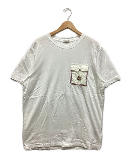 MONCLER（モンクレール）MONCLER (モンクレール) ポケットTシャツ ホワイト サイズ:Mの古着・服飾アイテム