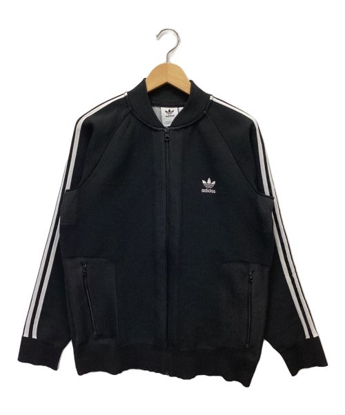 adidas（アディダス）adidas (アディダス) ニットトラックジャケット ブラック サイズ:Lの古着・服飾アイテム