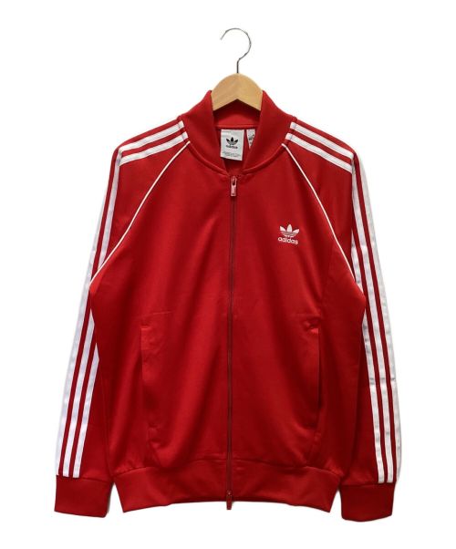 adidas（アディダス）adidas (アディダス) トラックジャケット レッド サイズ:XLの古着・服飾アイテム