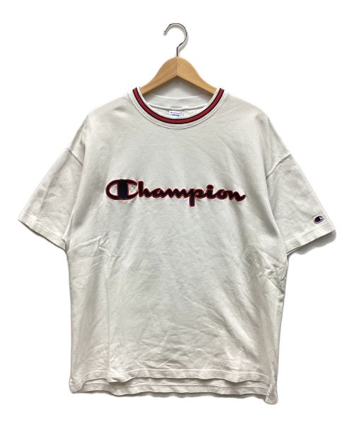 Champion（チャンピオン）Champion (チャンピオン) ワイドカットソー ホワイト サイズ:MEDIUMの古着・服飾アイテム