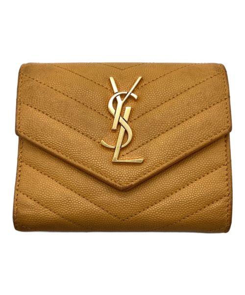 Yves Saint Laurent（イヴサンローラン）Yves Saint Laurent (イヴサンローラン) 2つ折り財布 イエローの古着・服飾アイテム