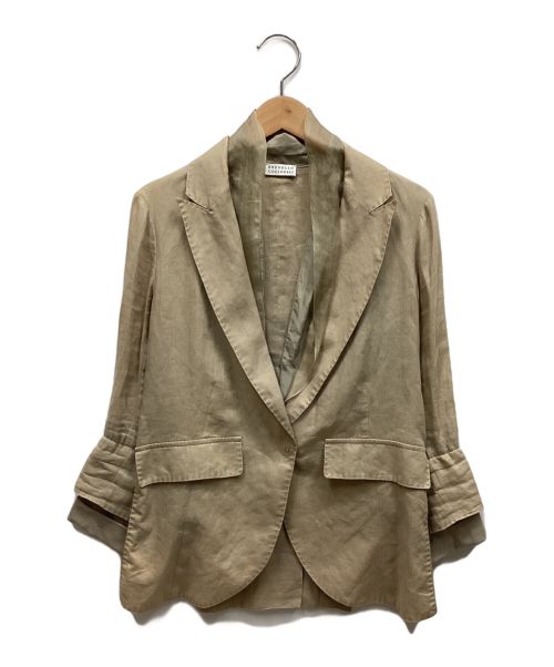 BRUNELLO CUCINELLI（ブルネロクチネリ）BRUNELLO CUCINELLI (ブルネロクチネリ) ジャケット ベージュ サイズ:Lの古着・服飾アイテム