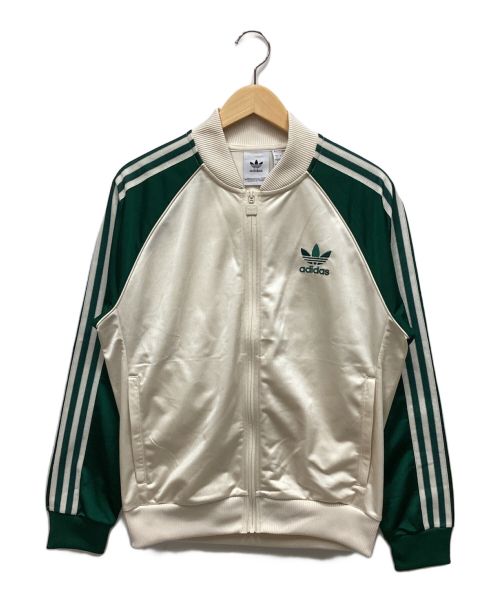 adidas Originals（アディダスオリジナル）adidas Originals (アディダスオリジナル) トラックジャケット ホワイト×グリーン サイズ:XLの古着・服飾アイテム