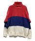 GAP (ギャップ) タートルネックニット レッド×ネイビー×ホワイト サイズ:XL：2980円