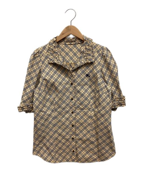 BURBERRY BLUE LABEL（バーバリーブルーレーベル）BURBERRY BLUE LABEL (バーバリーブルーレーベル) シャツブラウス オレンジ サイズ:38の古着・服飾アイテム