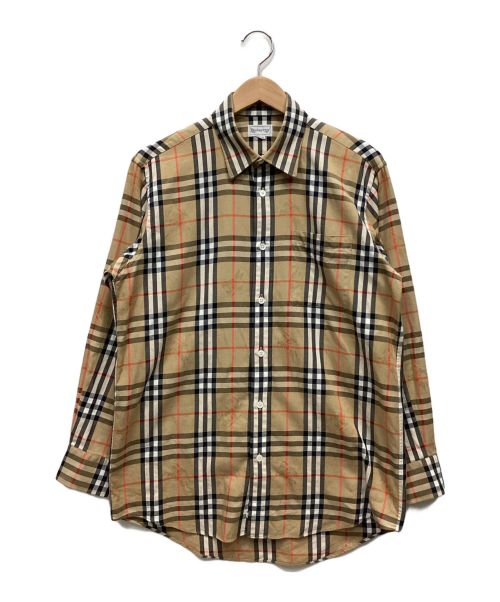 Burberry's（バーバリーズ）Burberry's (バーバリーズ) シャドーホース ノバチェックシャツ ベージュ×ブラック サイズ:Mの古着・服飾アイテム