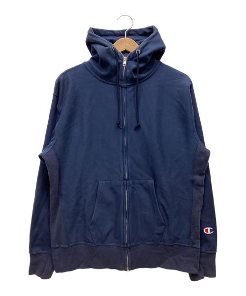 Champion REVERSE WEAVE（チャンピオンリバースウィーブ）Champion REVERSE WEAVE (チャンピオンリバースウィーブ) ジップパーカー ネイビー サイズ:XLの古着・服飾アイテム