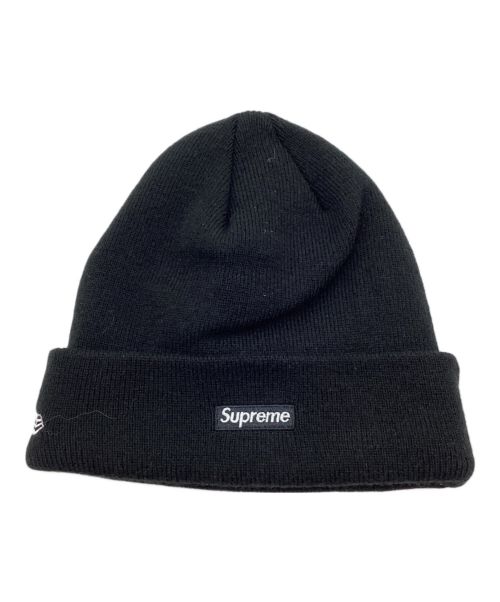 New Era（ニューエラ）New Era (ニューエラ) SUPREME (シュプリーム) ニット帽 ブラックの古着・服飾アイテム