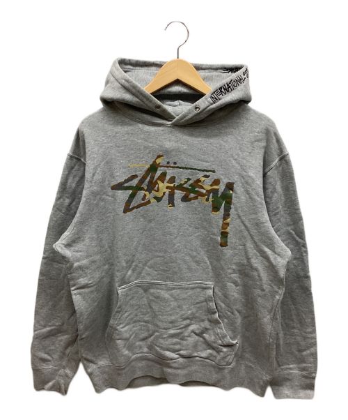 stussy（ステューシー）stussy (ステューシー) パーカー ライトグレー サイズ:Lの古着・服飾アイテム