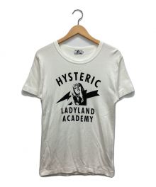 Hysteric Glamour（ヒステリックグラマー）の古着「ロゴプリントカットソー」｜ホワイト×ブラック