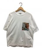 TOMORROW LANDトゥモローランド）の古着「コットン プリントポケットTシャツ」｜ホワイト