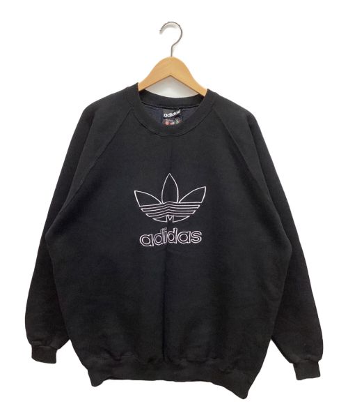 adidas（アディダス）adidas (アディダス) ロゴスウェット ブラック サイズ:Lの古着・服飾アイテム