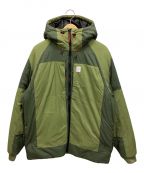 TOPO DESIGNSトポデザイン）の古着「mountain puff hoodie」｜グリーン