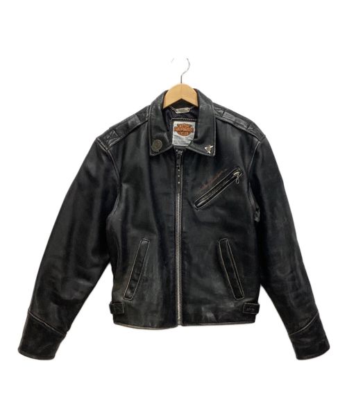 HARLEY-DAVIDSON（ハーレーダビッドソン）HARLEY-DAVIDSON (ハーレーダビッドソン) レザージャケット ブラック サイズ:Sの古着・服飾アイテム