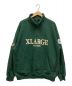 X-LARGE（エクストララージ）の古着「RECORDS HALF ZIP PULLOVER SWEAT」｜グリーン