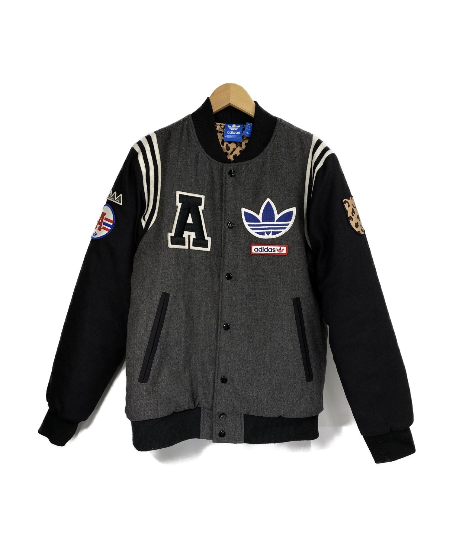 中古 古着通販 Adidas Originals アディダスオリジナルス スタジャン グレー ブラック サイズ L ブランド 古着通販 トレファク公式 Trefac Fashion