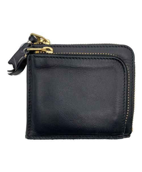 Wallet Comme des Garcons（ウォレットコムデギャルソン）Wallet Comme des Garcons (ウォレットコムデギャルソン) Classic Leather Outside Pocket Wallet / コンパクトウォレット ブラックの古着・服飾アイテム