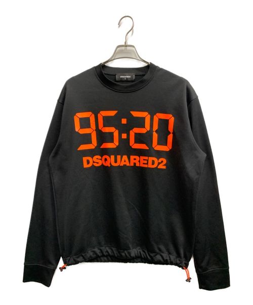 DSQUARED2（ディースクエアード）DSQUARED2 (ディースクエアード) ネオンスウェットシャツ ブラック サイズ:Mの古着・服飾アイテム